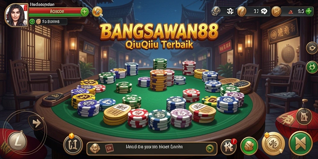 Screenshot gameplay QiuQiu BANGSAWAN88 yang sedang berlangsung.