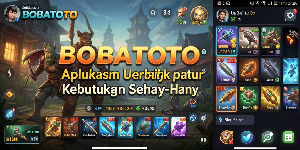 Tampilan antarmuka utama BOBATOTO dengan fitur pengingat dan manajemen tugas.