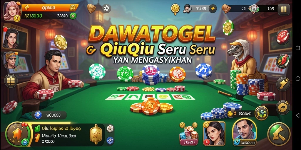 Tampilan gameplay QiuQiu yang mengasyikkan di DAWATOGEL.