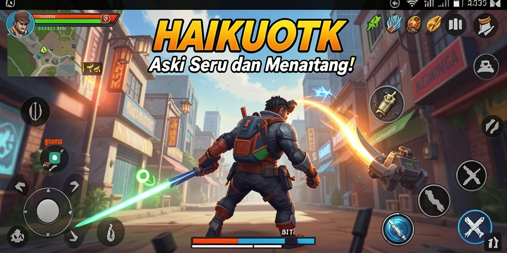 Tampilan gameplay HAIKUOTK yang menegangkan dan seru.