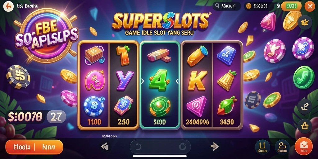 Tangkapan layar utama SUPERSLOTS saat menampilkan gameplay slot yang mengasyikkan.