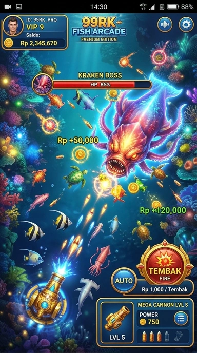 Screenshot antarmuka utama aplikasi 99rk.